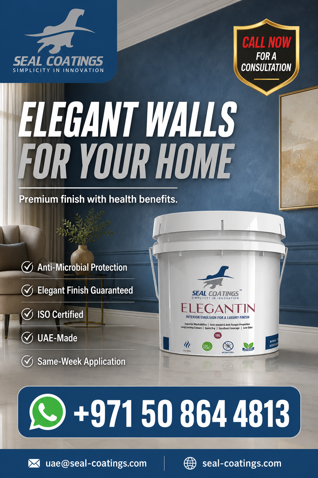 Enhance Your Interiors with Seal Elegantin: Premium Coatings for Health and Beauty