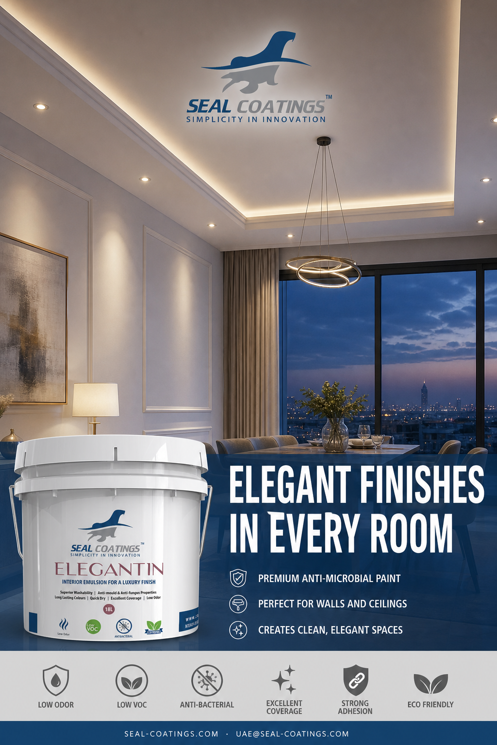 Transform Your Interiors with Seal Elegantin: The Premium Choice for Walls and Ceilings
