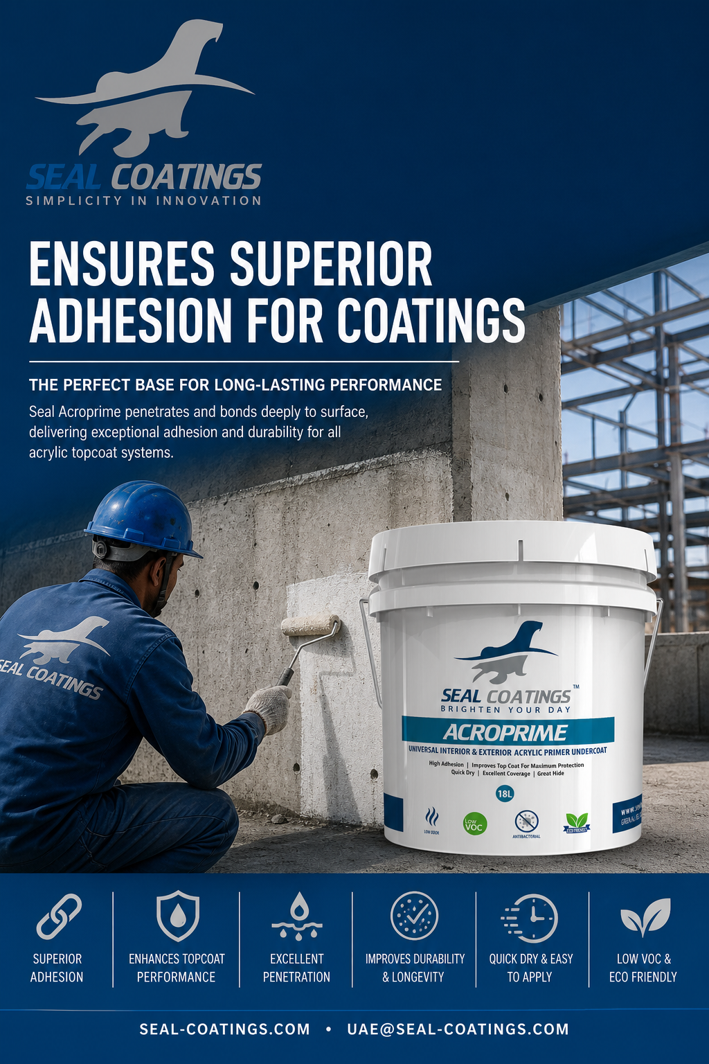 Seal Acroprime: Enhancing Adhesion for Construction Coatings