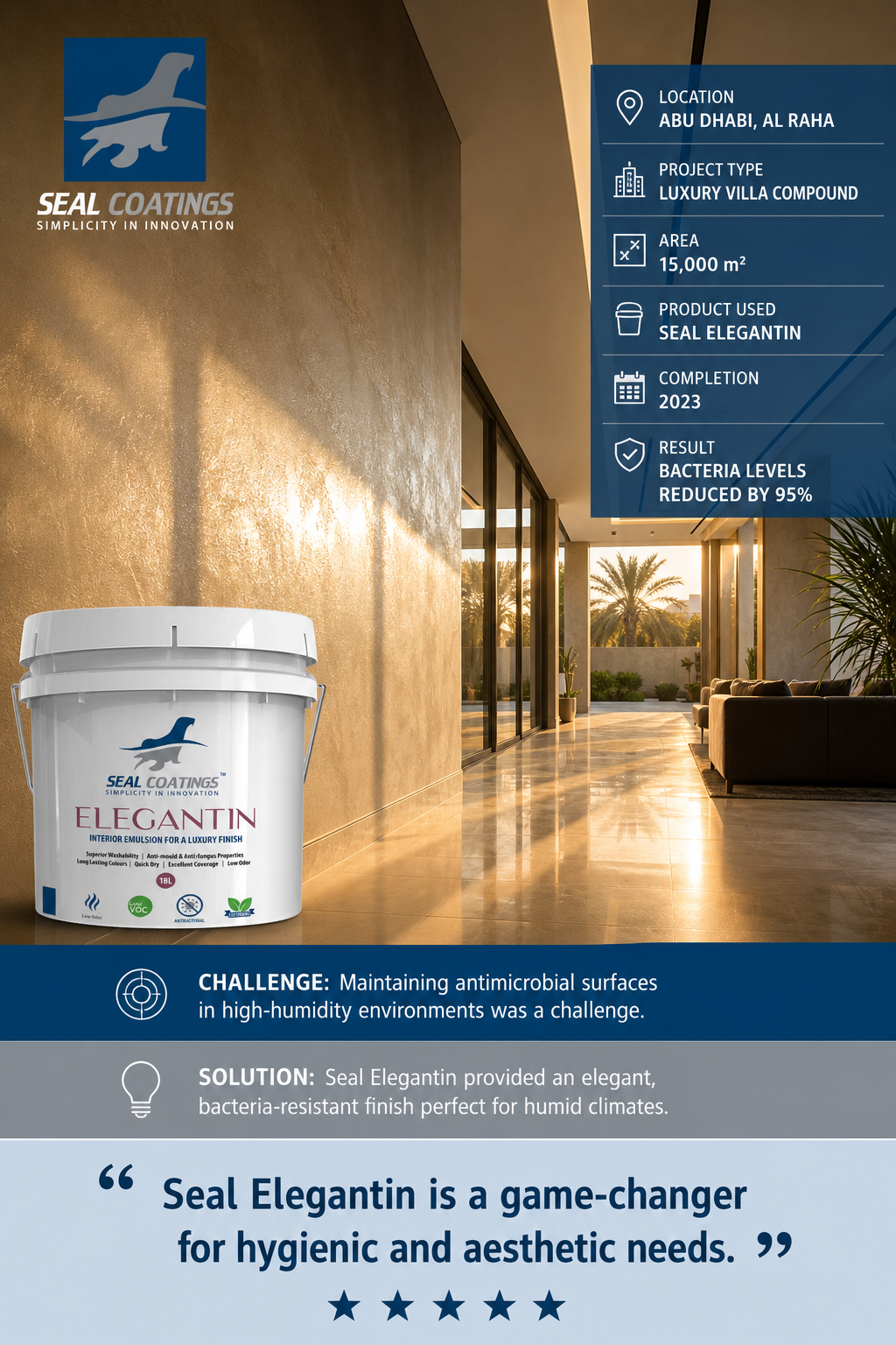 Seal Elegantin: Elevating Hygiene and Aesthetic at Al Raha Villa Compound